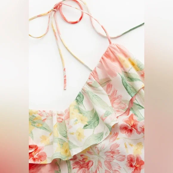 H&M Floral Ruffle Dress NWT - Picture 8 of 13